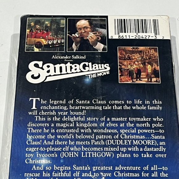 Vintage 1990 Santa Claus The Movie Dudley Moore Movie VHS Sealed  Video Treasure - Picture 14 of 15